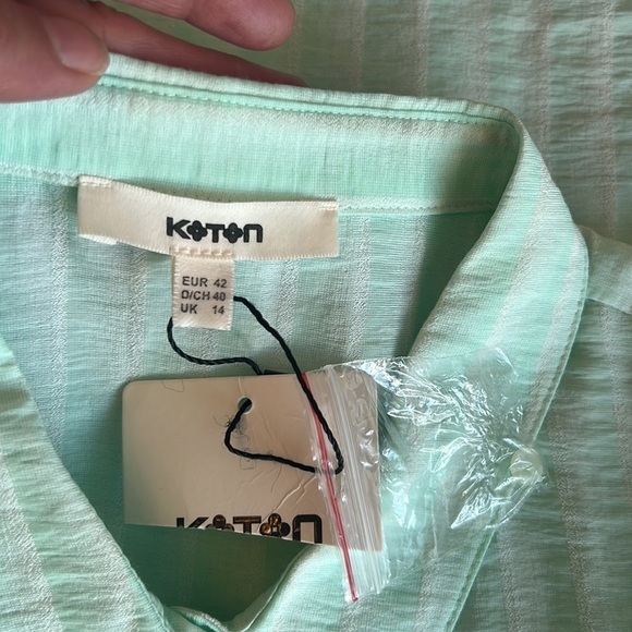 Koton Striped Sleeveless Button-Up Shirt Size EU 42 - Picture 9 of 13